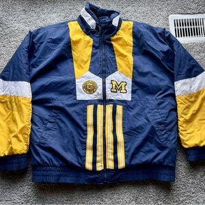 Vintage Pro Layer University of Michigan Reversible Puffer